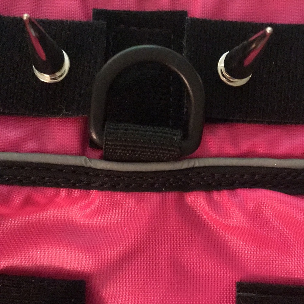Coyote Vest Pet Body Armor for Dog or Cat Pink with Silver Spikes XS - Picture 6 of 15